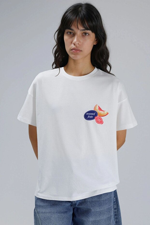 Baskılı Oversized T-Shirt - 3
