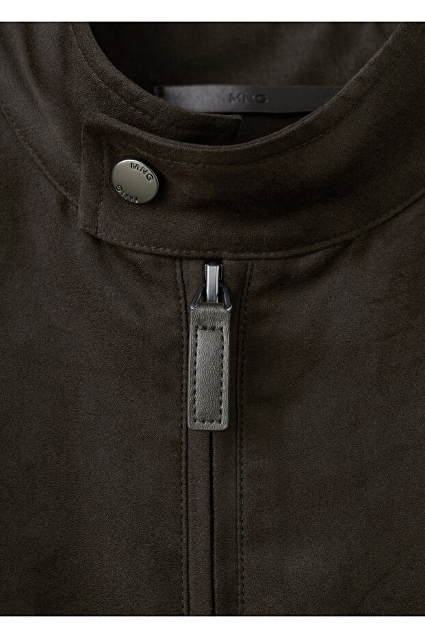 Suni süet biker ceket - 8