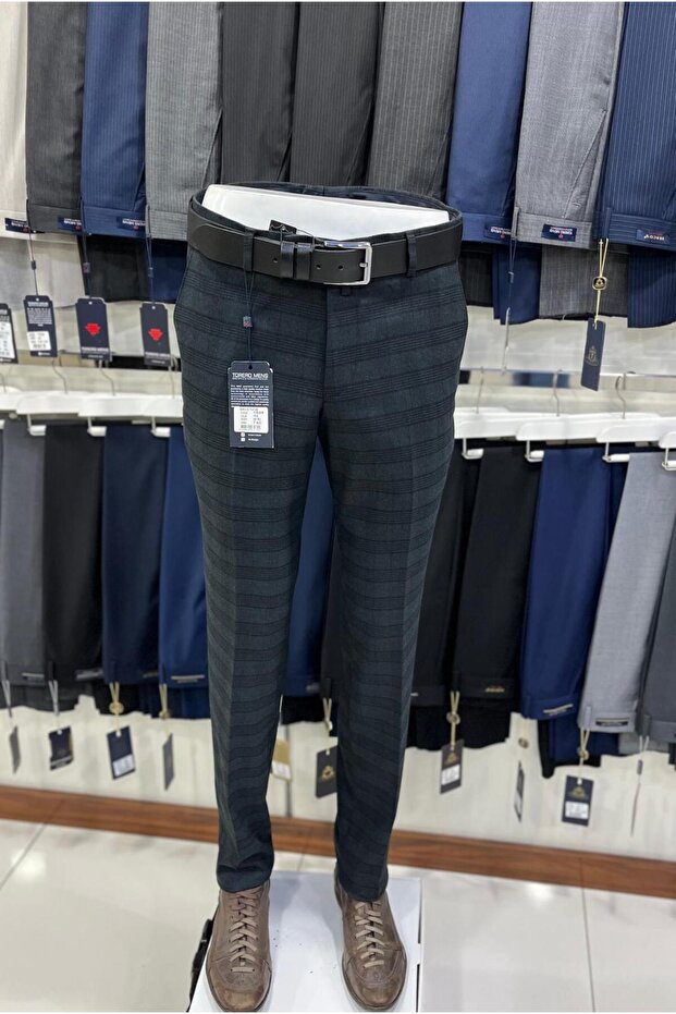 Men's Pants Winter Plaid Wool