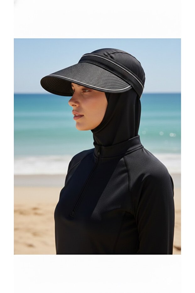 Adjustable Elastic Visor Straw Hat Sunscreen Visor - 2