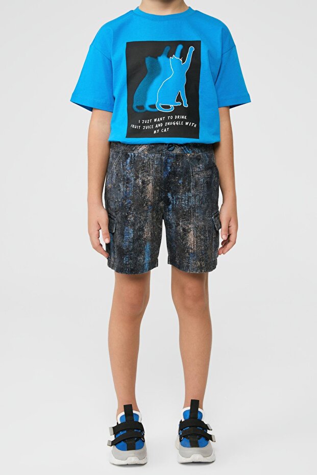 BG Store شورت للأولاد منقوش - 2