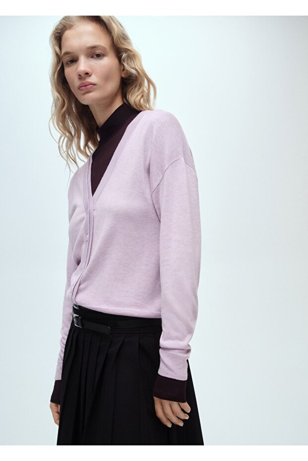 V yaka triko hırka - 1