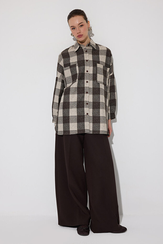 SİMLİ OVERSIZE GÖMLEK - 3