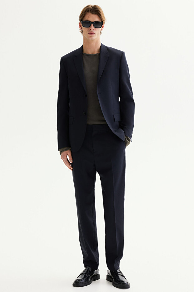 Slim Fit Yün Karışımlı Ceket