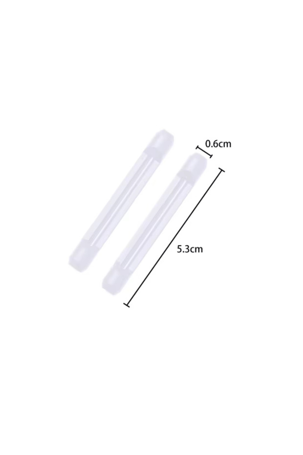 Silicone Anti-Slip Ear Protector Handle Protection Transparent / White 1 Pair
