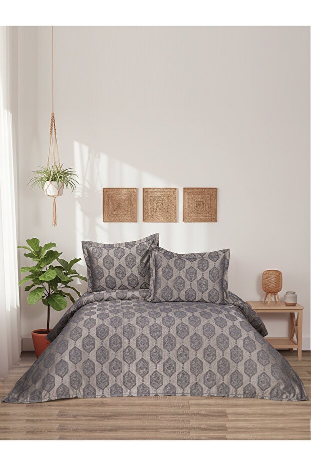 Angel 3 Piece Anthracite Double Pique Set 240 X 260 cm 240 X 260 cm Anthracite