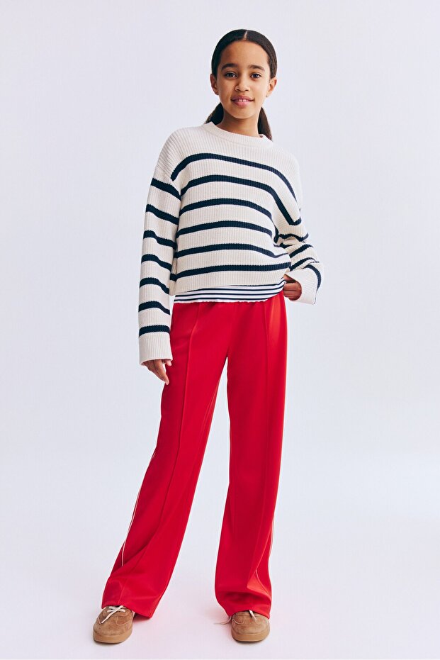 Geniş Paçalı Koşu Pantolonu - 1