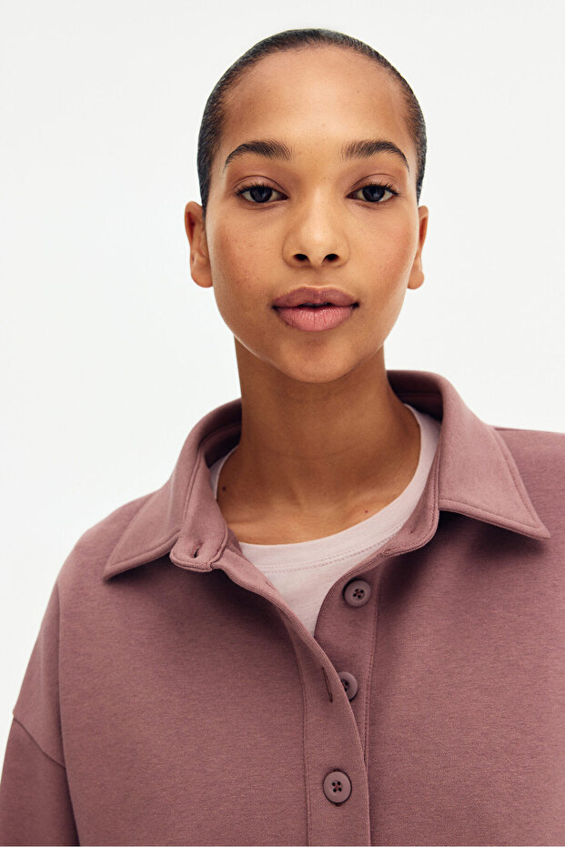 Yakalı Sweatshirt - 1