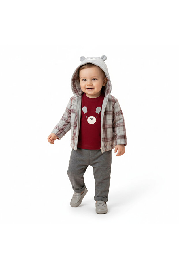 Boy's 3-Piece Jacket Set / Jacket - T-Shirt - Pants 3-Piece Set