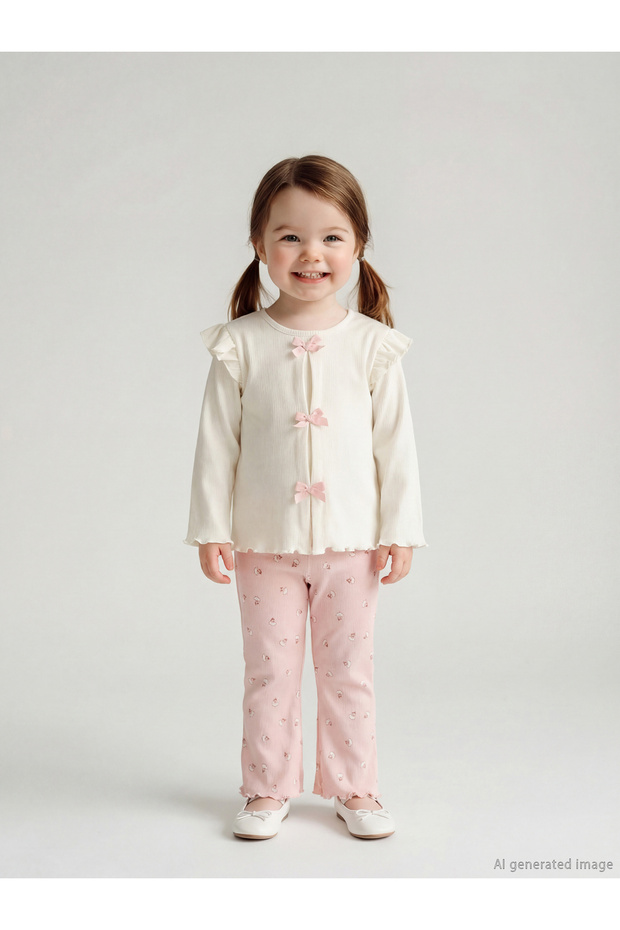Sparkling Choices Bowknot Baby Girl Blouse and Leggings Pants by Shining Store
