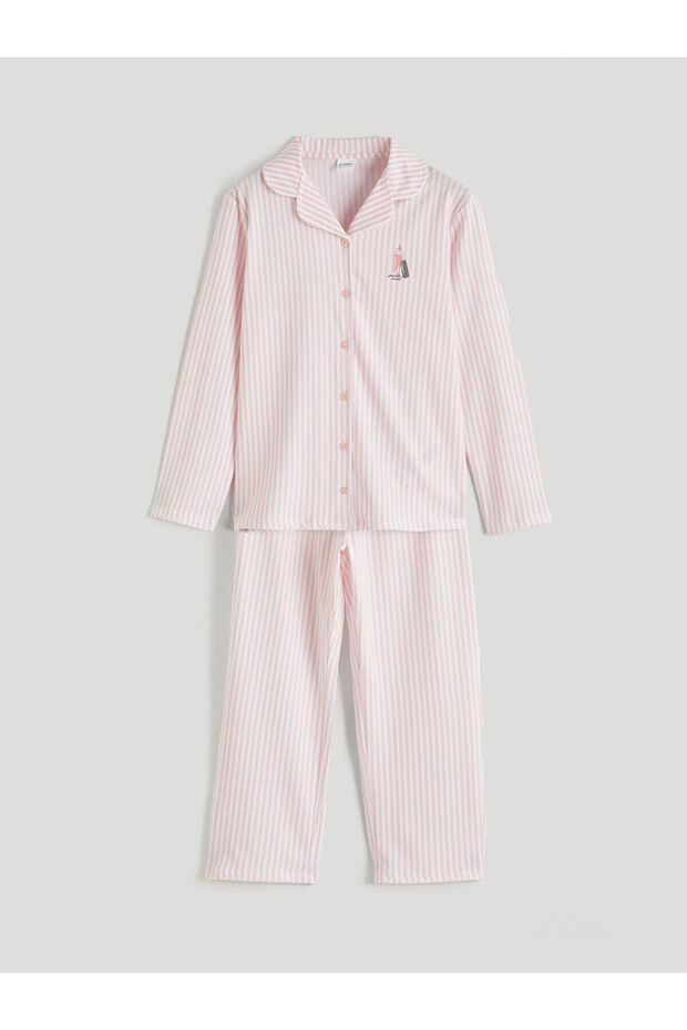 Hilfa New Season Shirt Collar Girls' Pajama Set
