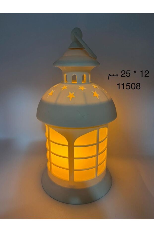 فانوس زينة رمضان يعمل بالبطاريايات 12 ×25 سم.