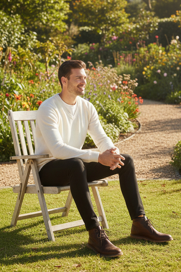 Erkek V Yaka Triko Kazak - 3