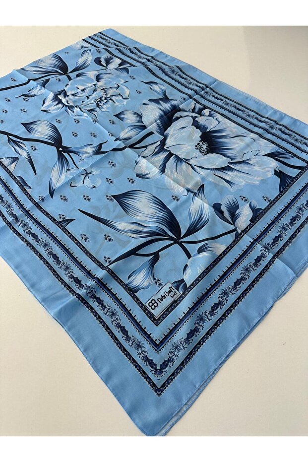 Soft Cotton Shawl Blue Series Fzy0801