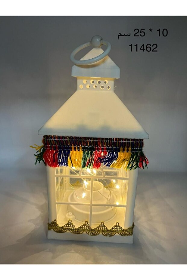 فانوس زينة رمضان يعمل بالبطاريايات 12 ×25 سم.