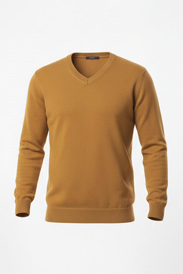 Erkek V Yaka Triko Kazak - 4