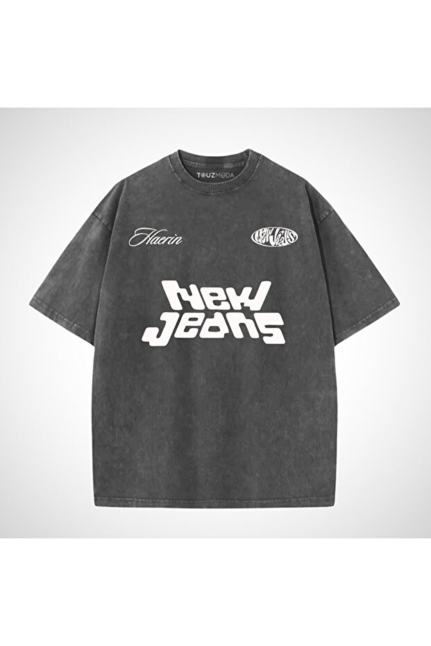 Washable New Jeans Printed Unisex Oversize Vintage T-Shirt