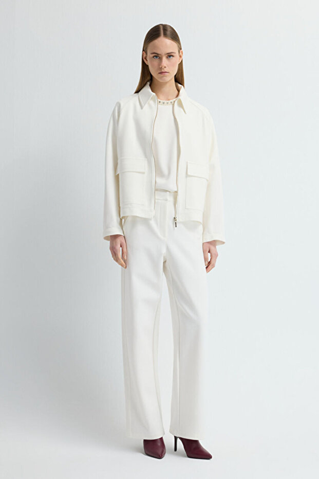 Fermuarlı Örme Ceket - 3