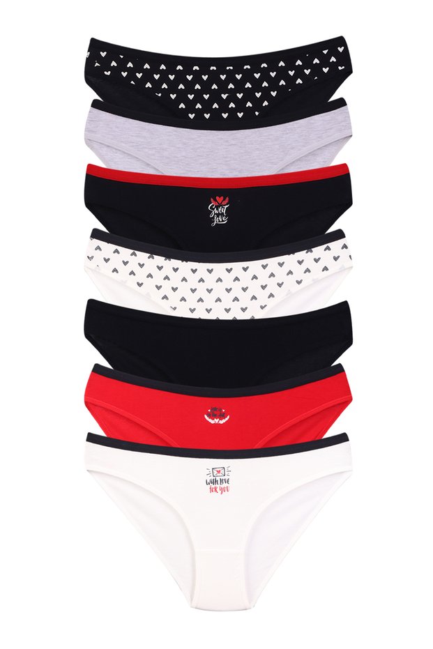 Women's Laundry Cotton Colored Bikini Panties 7-Pack