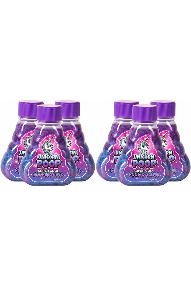 6pcs The Original Rainbow Poop Slime - Glitter Slime for Kids, Girls and Boys Ages 5+