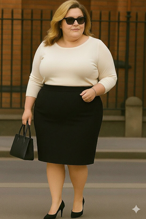تنورة ضيقة مقاس كبير من Office Chic