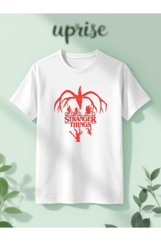 Mind Flayer Stranger Things Printed Cotton Oversize T-Shirt