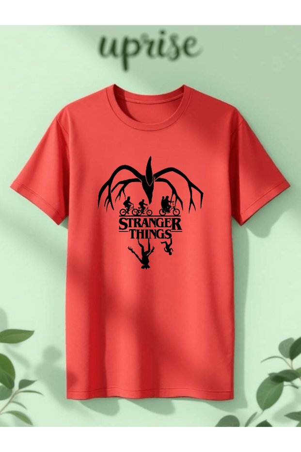 Mind Flayer Stranger Things Printed Cotton Oversize T-Shirt