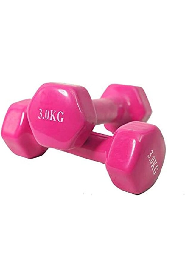 2 Pcs Dumbbells Deluxe Vinyl Coated Hand Weights All-Purpose Color Coded Dumbbell
