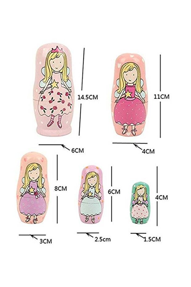 5-Piece Cute Nesting Doll Set - 3