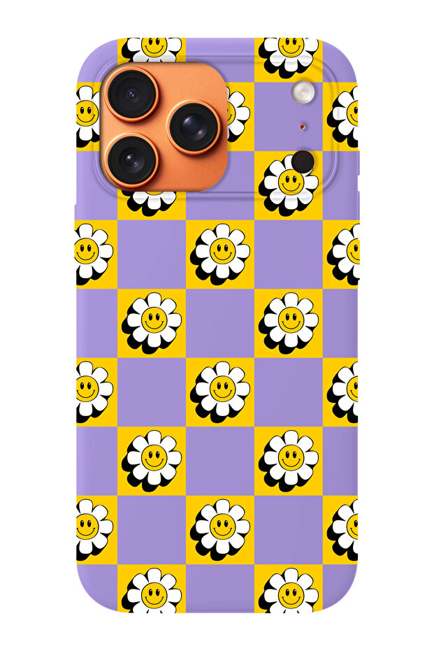 حافظة هاتف متوافقة مع iPhone 17 Pro مصنوعة من جلد الغزال من الداخل ومرسومة بنمط ديزي - 1