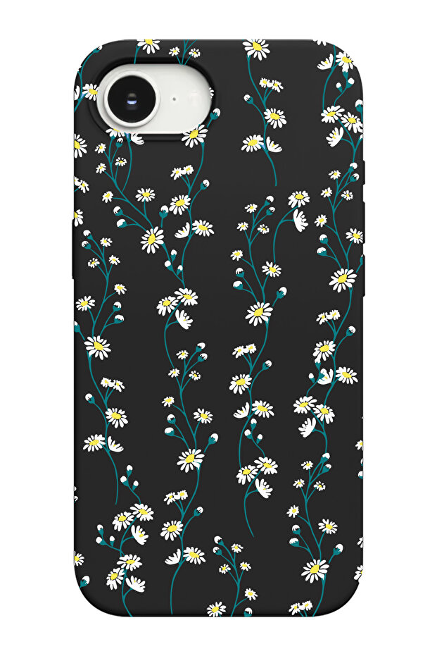 iPhone 16E Compatible Daisy Ivy Patterned Suede Inside Launch Phone Case - 1