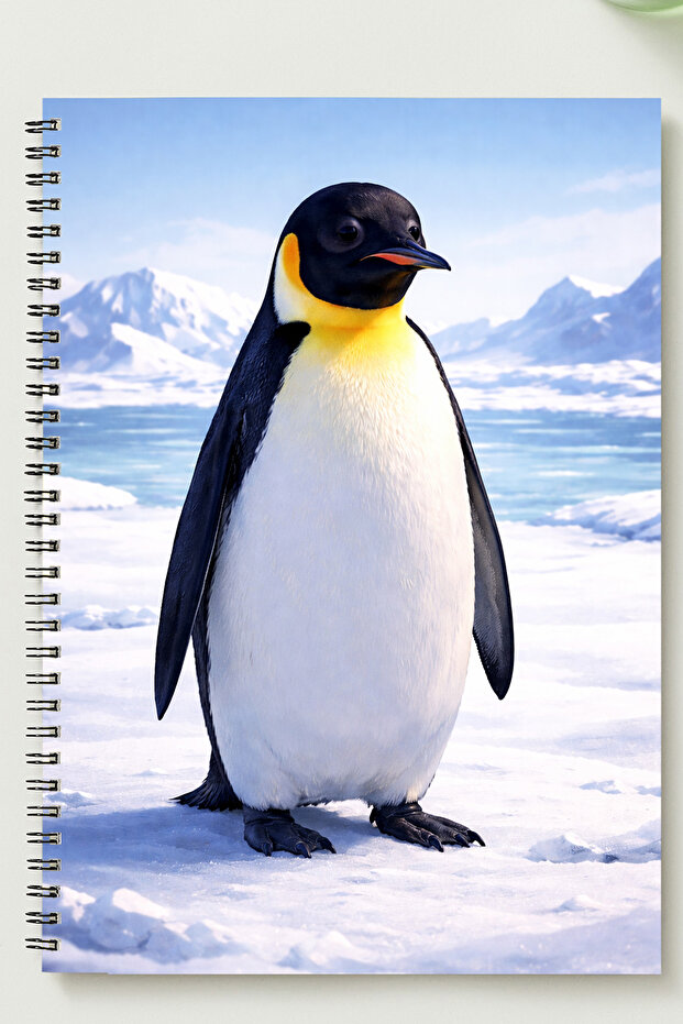 دفتر ملاحظات PENGUEN A5 بغلاف معدني حلزوني سميك غير مسطر من نوع بريستول