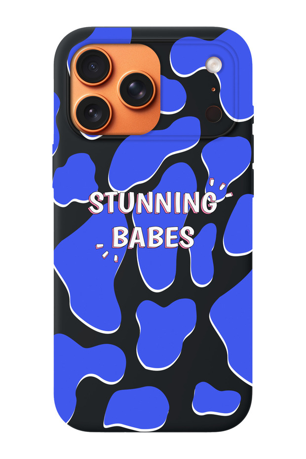 حافظة هاتف سونينج بابس من الجلد السويدي المزخرف من الداخل، متوافقة مع آيفون 17 برو - 1