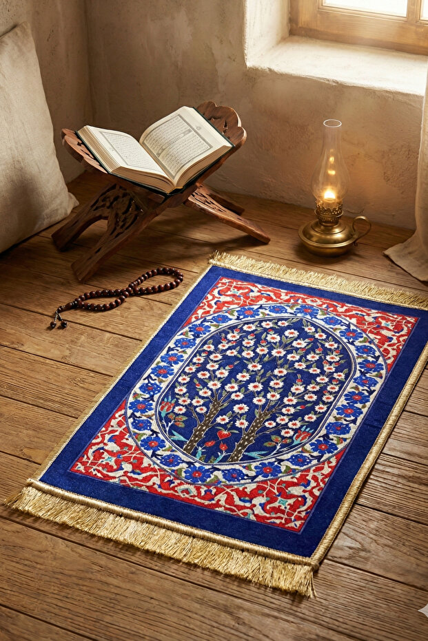 Bag Size Prayer Mat - Can Be Used as a Mouse Pad - 04 - Tree of Life Pattern