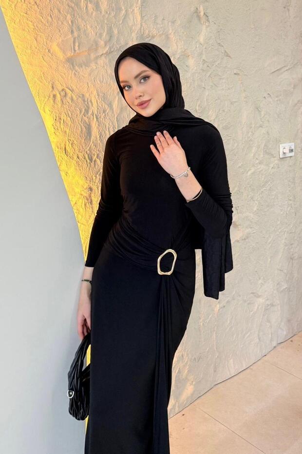 Ensar Sandy Elbise Siyah - 2