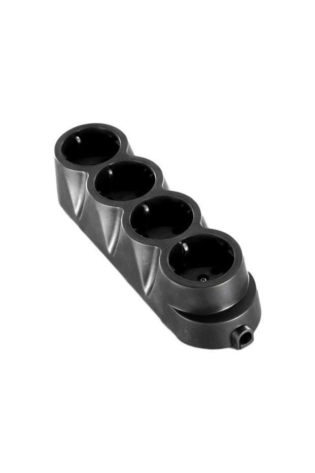 4-way rubber extension head, black