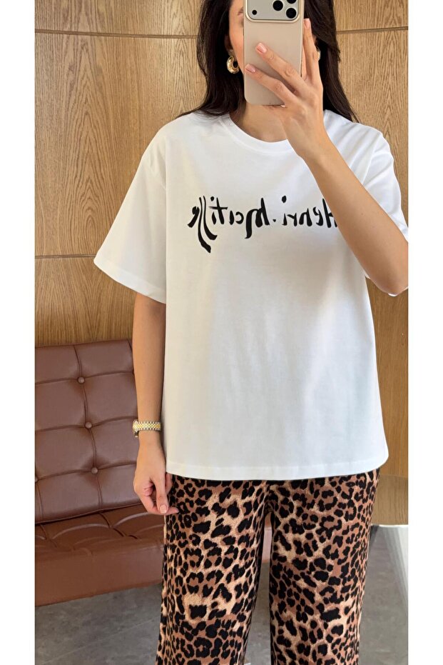 Tok Printed White Basic Tshirt - 3