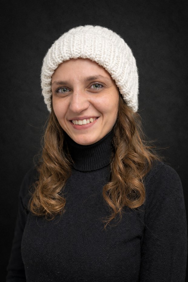 Hand knitted beret