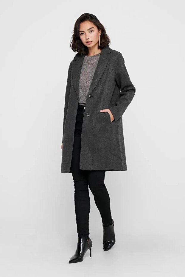Onlcarrie Women's Bonded Coat Dark Gray (15213300)