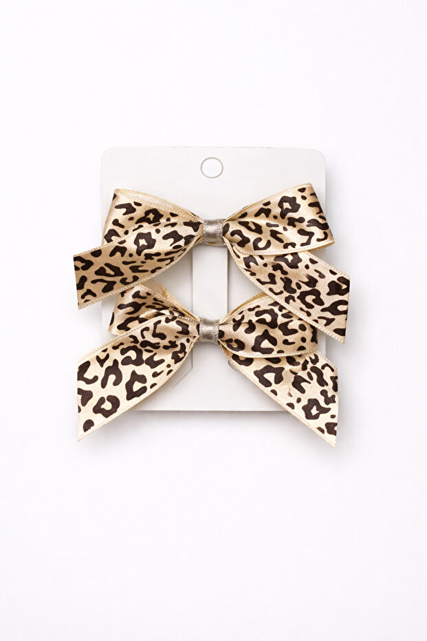 Girl's Leopard Bow Hair Clip