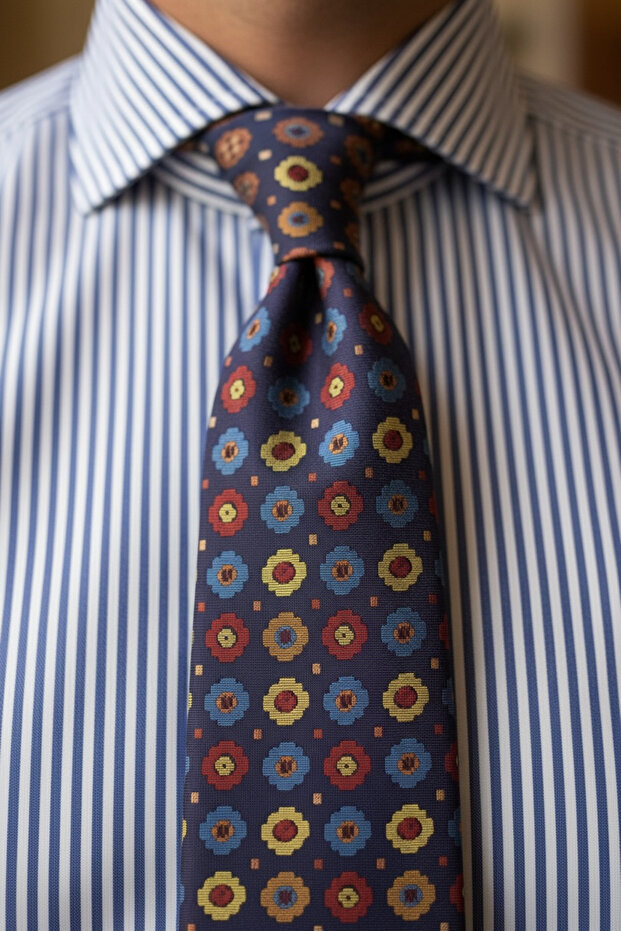Tile Pattern Custom Design Tie - 1