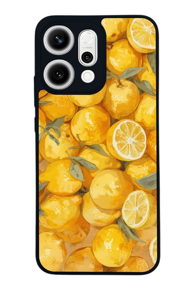 Oppo Reno 14 Compatible Lemon Design Glossy Premium Case