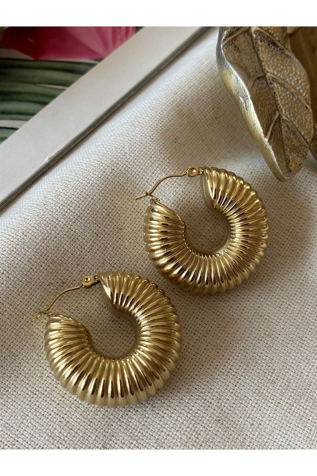 Serrated Steel Earrings