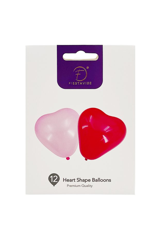 12-Pack 10" Assorted Color Heart Balloons