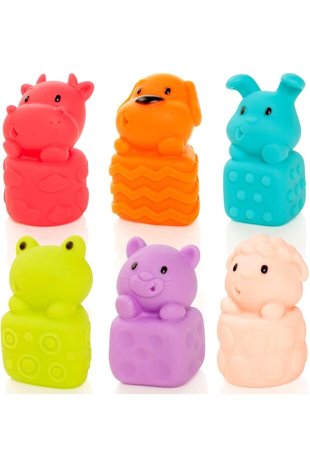 مجموعة حيوانات نسيجية مكونة من 6 قطع - 3