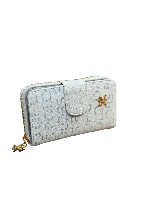 Emp White Print Women's Hand Wallet 10X17 Size