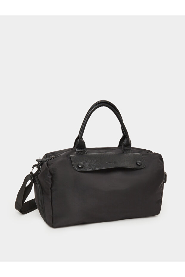 Black Nylon Gym Duffel Bag