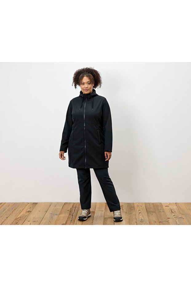 Kadın Softshell Palto, Siyah - 2