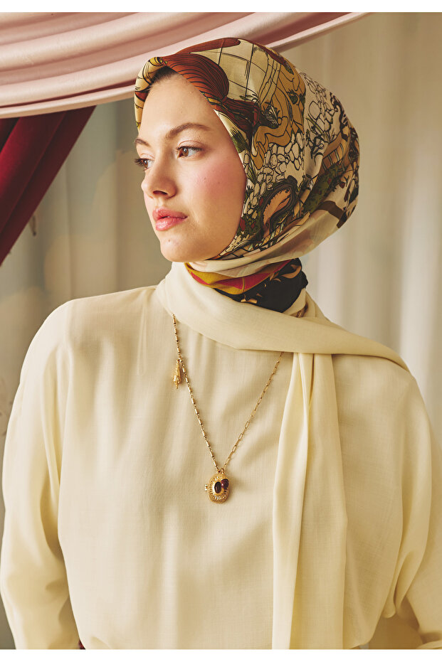 وشاح من الفيسكوز بنمط ستارلايت هارموني إكليبس - 1