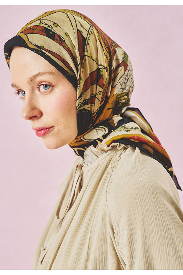 وشاح من الفيسكوز بنمط ستارلايت هارموني إكليبس - 2